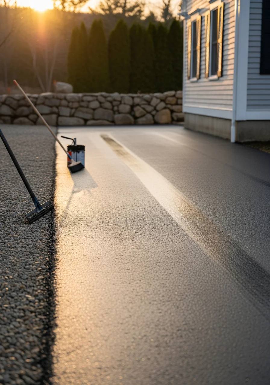 Detailed work being performed on a home exterior, showing skilled execution in a rural setting.